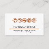 Eenvoudige Handyman Tools Home Reparaties Visitekaartje (Voorkant)