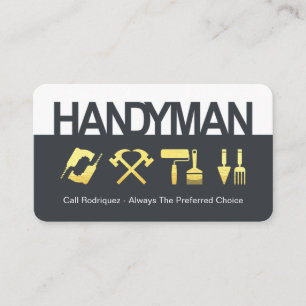 Eenvoudige Handyman Uithangbord Constructie Gereed Visitekaartje
