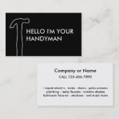 Eenvoudige handymansVisitekaartjes Visitekaartje (Voorkant / Achterkant)