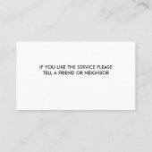 Eenvoudige handymansVisitekaartjes Visitekaartje (Achterkant)