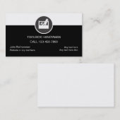 Eenvoudige handymansVisitekaartjes Visitekaartje (Voorkant / Achterkant)