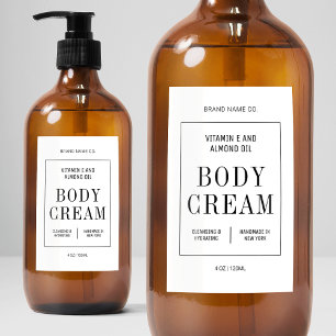 Eenvoudige handzeep lichaamswas lotion waterdicht voedselcontainer etiket