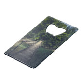 Eenvoudige hangbrug over de Idrijca, handschoen Creditkaart Flessenopener (Achterkant Gekanteld)