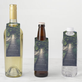 Eenvoudige hangbrug over de Idrijca, handschoen Flessenhanger