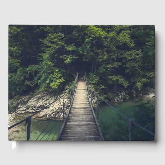 Eenvoudige hangbrug over de Idrijca, handschoen Gastenboek (Voorkant)