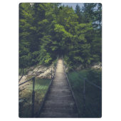 Eenvoudige hangbrug over de Idrijca, handschoen Klembord (Achterkant)