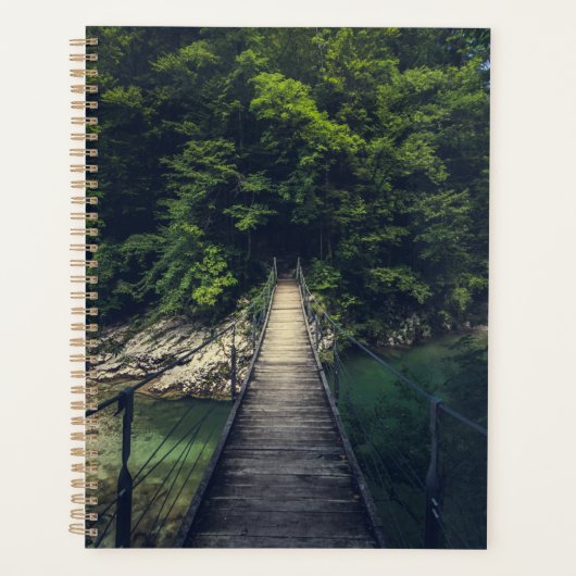 Eenvoudige hangbrug over de Idrijca, handschoen Planner (Voorkant)