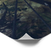 Eenvoudige hangbrug over de Idrijca, handschoen Poster (Hoek)