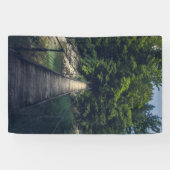 Eenvoudige hangbrug over de Idrijca, handschoen Spandoek (Horizontaal)