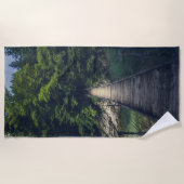 Eenvoudige hangbrug over de Idrijca, handschoen Strandlaken (Voorkant)