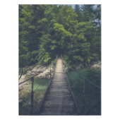 Eenvoudige hangbrug over de Idrijca, handschoen Tafelkleed (Voorkant)