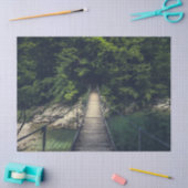 Eenvoudige hangbrug over de Idrijca, handschoen Tissuepapier (Craft)