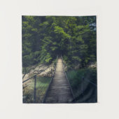 Eenvoudige hangbrug over de Idrijca, handschoen Wandkleed (Voorkant)