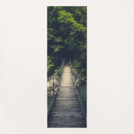 Eenvoudige hangbrug over de Idrijca, handschoen Yogamat