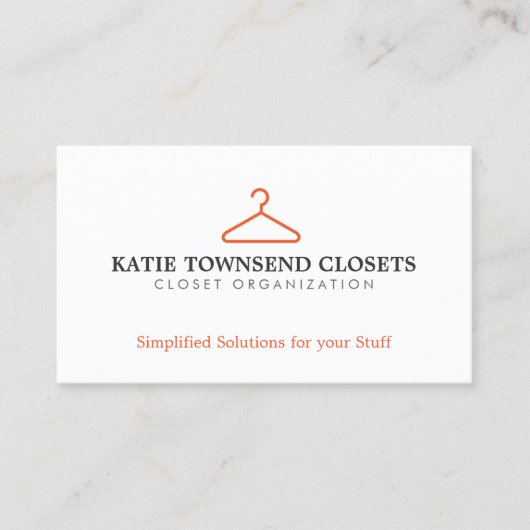 Eenvoudige hanger Logo voor kleding Biz, stomerije Visitekaartje (Voorkant)