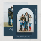 Eenvoudige hanukkah Arch | Moderne twee foto Feestdagenkaart (Voorkant / Achterkant)