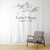 Eenvoudige Happily Ever After Foto Achtergrond Wandkleed (In situ)