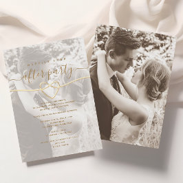 Eenvoudige Happily Ever After Huwelijksreceptie Fo Kaart
