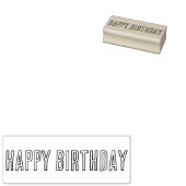 Eenvoudige Happy Birthday Alle Petten Omtrek Lette Rubberstempel (Gestempeld)