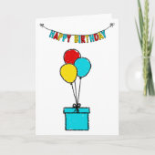 Eenvoudige Happy Birthday-groet Kaart (Voorkant)