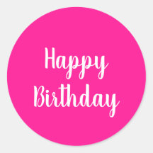 Eenvoudige Happy Birthday Hot Pink