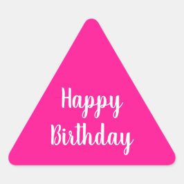 Eenvoudige Happy Birthday Hot Pink Sticker