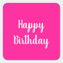 Eenvoudige Happy Birthday Hot Pink