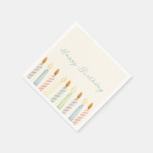 Eenvoudige "Happy Birthday" met kaarsenfeest Servet (Hoek)