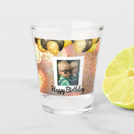 Eenvoudige Happy Birthday Voeg persoonlijke foto-t Shot Glas
