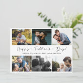 Eenvoudige Happy Fathers Dag 6 Foto Collage Feestdagenkaart (Staand voorkant)