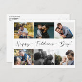 Eenvoudige Happy Fathers Dag 6 Foto Collage Feestdagenkaart (Voorkant / Achterkant)