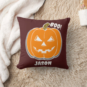 Eenvoudige Happy Halloween boe spooky pompoen Kussen