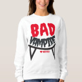 Eenvoudige Happy Halloween vampier familie en vrie Trui (Voorkant)