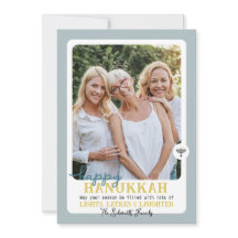 Eenvoudige HAPPY HANNUKAH Menorah Foto