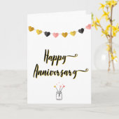 Eenvoudige Happy Jubileum Kaart voor koppels elk j (Gele Bloem)