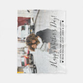 Eenvoudige Happy Moederdag aangepaste bericht foto Fleece Deken (Voorkant)