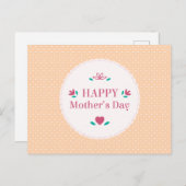 Eenvoudige  Happy Moederdag | BRIEFKAART (Voorkant / Achterkant)