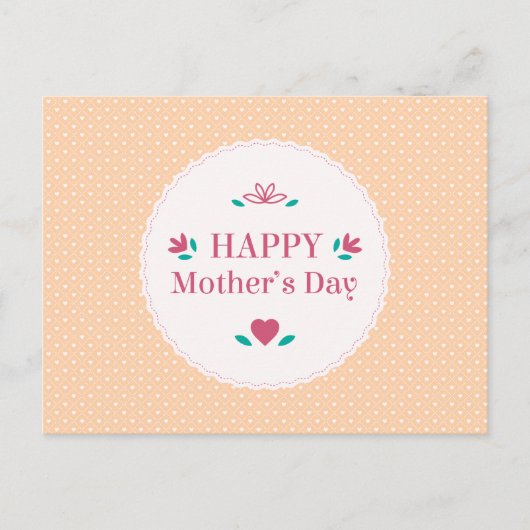 Eenvoudige  Happy Moederdag | BRIEFKAART (Voorkant)