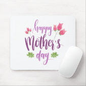 Eenvoudige Happy Moederdag Floral | Muismat (Met muis)