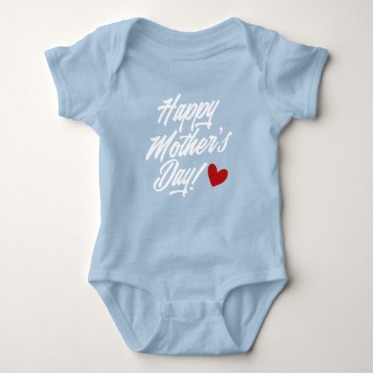 Eenvoudige Happy Moederdag kalligrafie | Bodysuit (Voorkant)