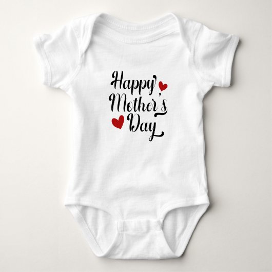 Eenvoudige Happy Moederdag kalligrafie | Bodysuit (Voorkant)