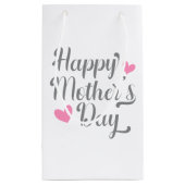 Eenvoudige Happy Moederdag kalligrafie | Gift Bag Klein Cadeauzakje (Achterkant)