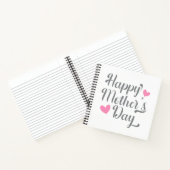 Eenvoudige Happy Moederdag kalligrafie | Laptop Notitieboek (Binnen)