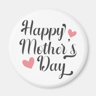 Eenvoudige Happy Moederdag kalligrafie   Magneet