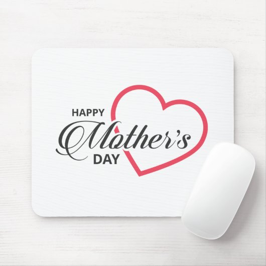 Eenvoudige Happy Moederdag | Muismat (Met muis)