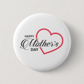 Eenvoudige Happy Moederdag | PIN-Button Ronde Button 5,7 Cm (Voorkant)