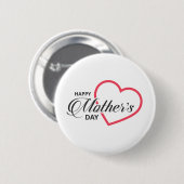 Eenvoudige Happy Moederdag | PIN-Button Ronde Button 5,7 Cm (Voorkant /achterkant)