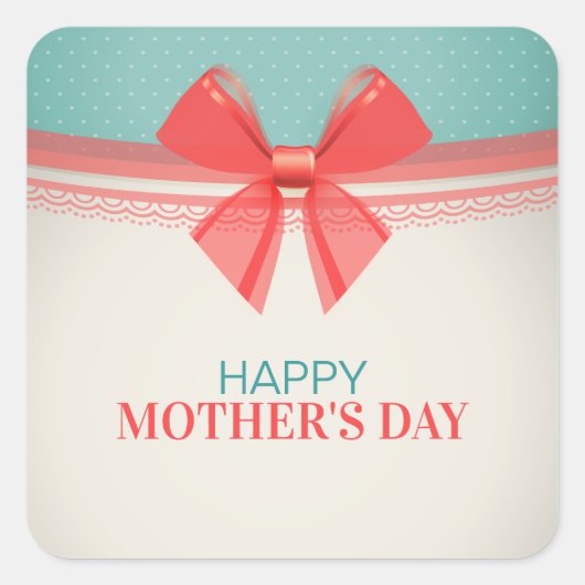 Eenvoudige  Happy Moederdag | STICKER (Voorkant)