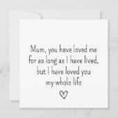 Eenvoudige Happy Mothers dagkaart Feestdagenkaart (Voorkant)