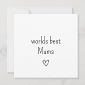 Eenvoudige Happy Mothers dagkaart Feestdagenkaart (Voorkant)